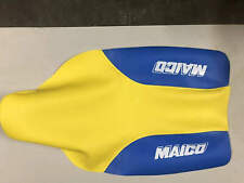 housse de selle moto Maico 500 1993 Jaune Bleu