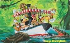 Télécarte JAPON DISNEY - DISNEYLAND  Attraction Crocodile Bateau JAPAN phonecard