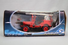 LJ946 SOLIDO PRESTIGE 8076 1/18 Jeep Willys Sapeurs Pompiers Tarn 1942
