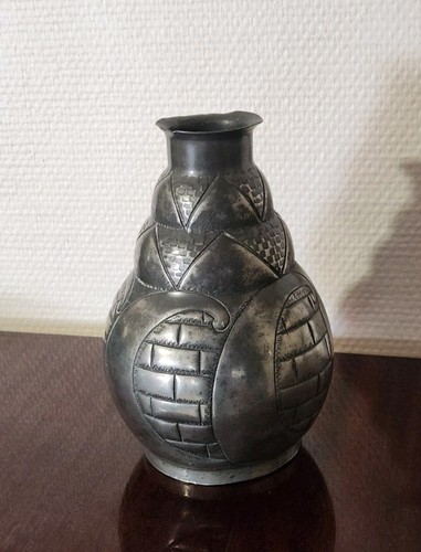 Vase ancien étain style - en,