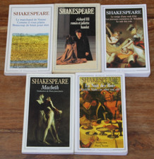 WILLIAM SHAKESPEARE - LOT DE 5 LIVRES -GARNIER-FLAMMARION - De 1983 à 2002