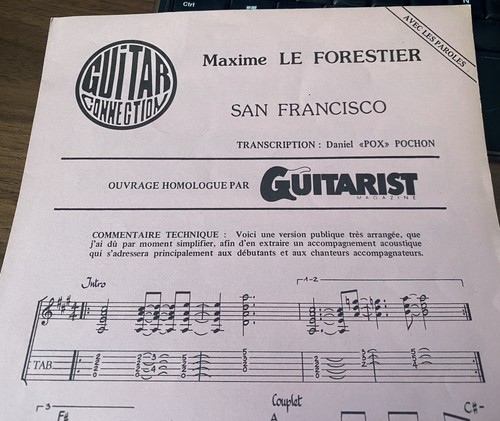 Tablature guitar connection - tablature,