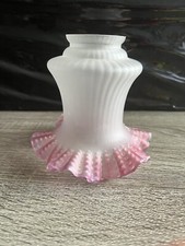 1 TULIPE GLOBE EN VERRE  moulé LUSTRE LAMPE LAMPADAIRE ART NOUVEAU DECO 