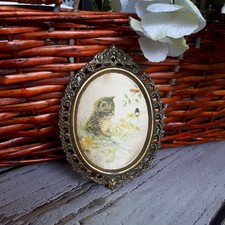 Cadre vintage ovale en métal