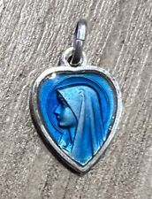 médaille religieuse ancienne « Sainte Vierge » - émaillée