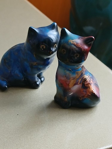 Statuette chats vintage - ,