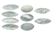 Lot de 9 Jetons Asiatiques En Nacre Gravés 19 ème Temple & croisillons