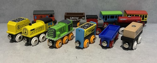 Mixed wooden railway train lot - wooden,