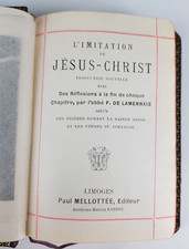 livre " L'IMITATION DE JESUS-CHRIST" éditeur  Paul MELLOTTEE  prières, messe ...