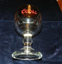 Coors Red Label Giant Beer Goblet - Heavy Pedestal Stemmed Glass - 20 oz