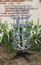 EGOUTTOIR à BOUTEILLES, rare modèle, tournant, if, hérisson, porte bouteille, 99