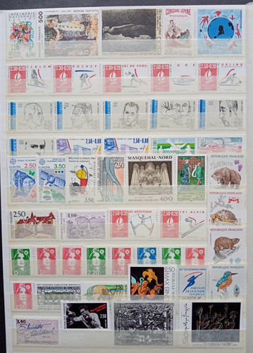 France timbres differents - france,