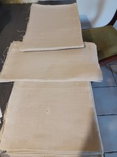 lot de 3 Coupons de toile lin 110 x 140  180 x 40  110 x 90