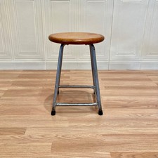 TABOURET DESIGN INDUSTRIEL 1950.