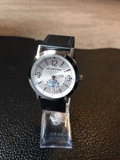 Armand Basi Men's A-0442G-01 Casual Watch Black Leather White Dial - NIB