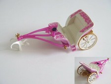 PLAYMOBIL (H3127) PRINCESSES - Voiture Cariole Rose & Blanche 5143 Complète