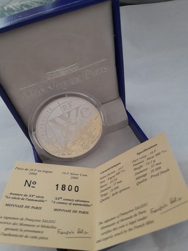 Pièce argent 10f siècle - argent,