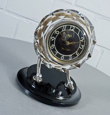 noble horloge de table en cristal de majak en bakélite horloge de cheminée mé...