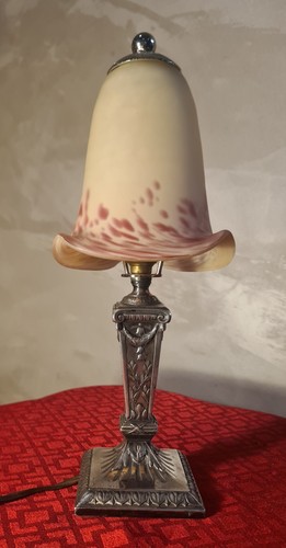 Lampe nickelé 1900 cicelé - lampe,
