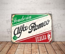 Plaque métal vintage alfa