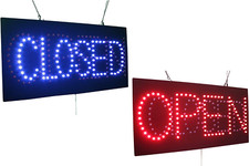 Open Closed Sign Signage, LED Neon Open, Store, Window, Shop, Business