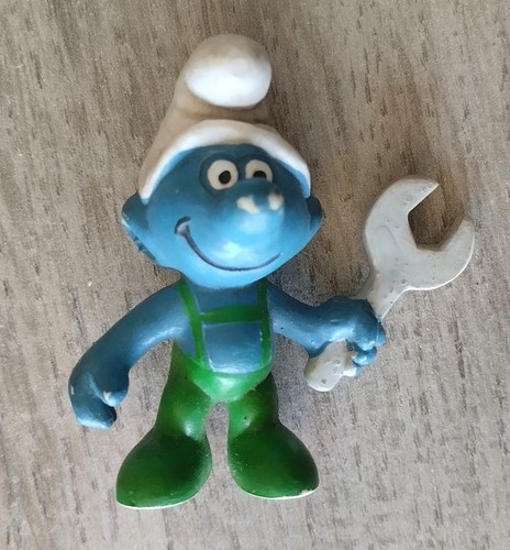 Figurine schtroumpf bricoleur - figurine,