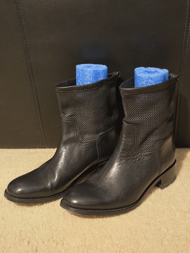 Heschung black leather boot - heschung,