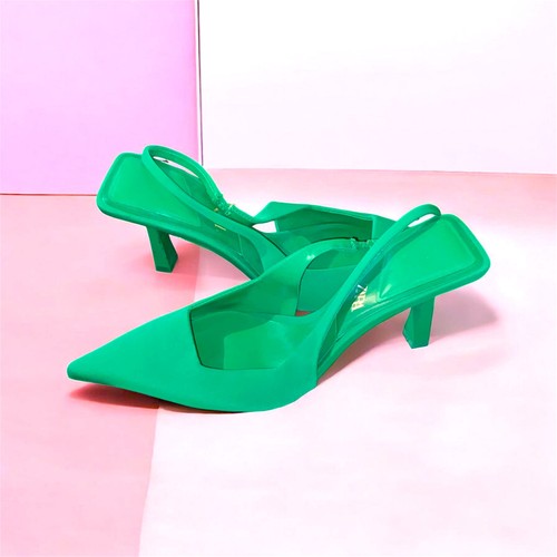 Zara green matte pointed - zara, toe