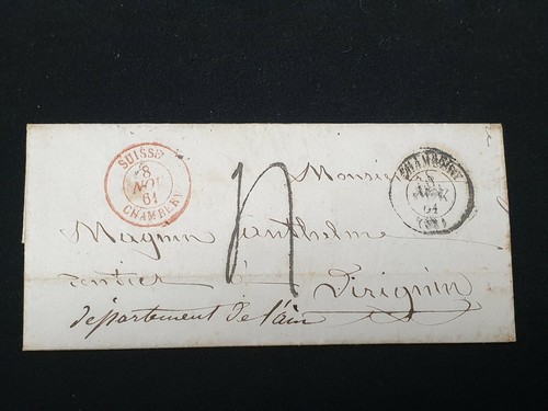 Lettre ancienne tampon 1861 - lettre,