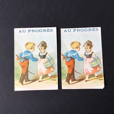 2 Petits Chromos Anciens 1870