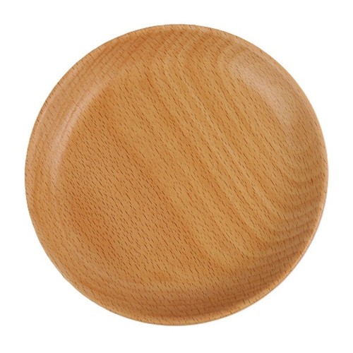 Plateau plat rond bois de - rond, en