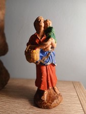 Ancien santon Devineau crèche Jésus Noël Hauteur 11 Cm 