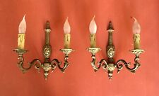 Paire d’Appliques en bronze véritable LouisXV Lumalux (Lucien Gau) Paris