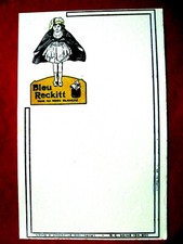 Ancien Buvard Bleu Reckitt Rend ma Robe Blanche Bel état