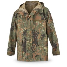 Authentique Armée Allemande Veste De Pluie GoreTex Camouflage Flecktarn