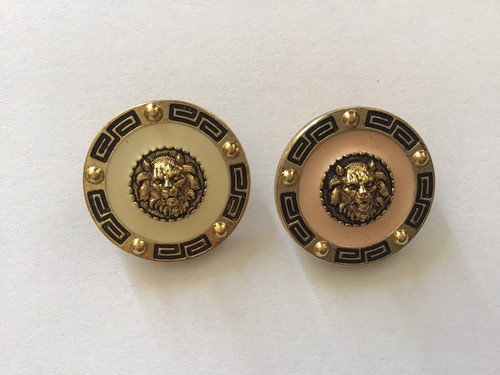 Paire grands boutons - boutons, dorés