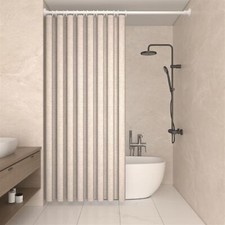 Rideau de Douche Lin Anti-Moisissure - Imperméable pour Baignoire et Cabine d...