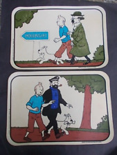 HERGE Tintin 2 sets de table Doddie 1985 Lombard 40 cm cuisine repas Haddock !