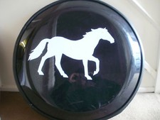 Cheval Noir Semi Rigide plastique pneu housse roue / volant 4x4 neuf