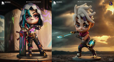Jinx & Ekko Chibi - Arcane