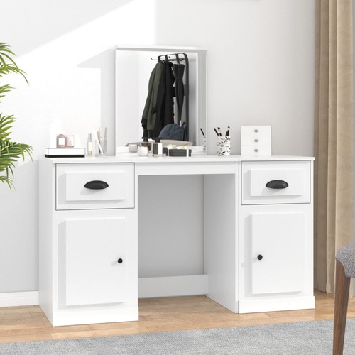 Coiffeuse avec miroir gris