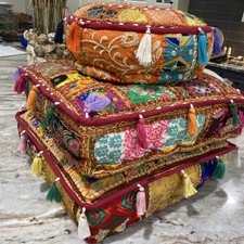 Pouf Vintage Patchwork Pink