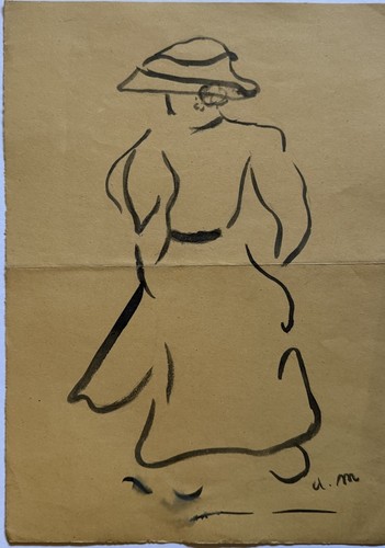 Femme technique lavis - au,