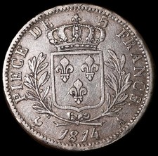 5 Francs 1814 Louis XVIII