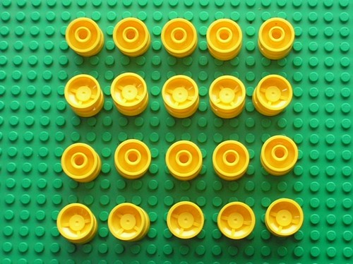 Roue lego yellow wheel - x,