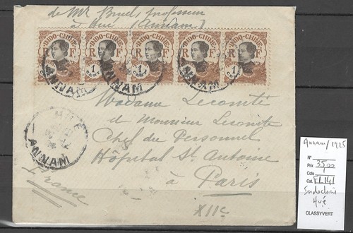 Indochine lettre bureau de - ,