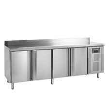 Table réfrigérée murale en inox, 616 L, 4 portes GN 1/1, 300 W, 220 V - MONO