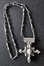 Collier Berbère En Argent Bijou Ancien XIX me Siècle Maroc Antique Moroccan Bead