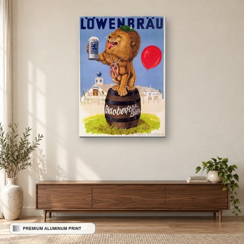 Tableau aluminium lowenbrau - aluminium,