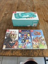 Nintendo Switch Lite 32Go Turquoise Complète + 3 Jeux Et Sacoche De Transport